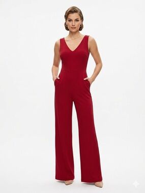 Crystal Sky Red Jumpsuit Size XS NWT